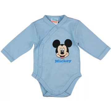 Disney Mickey elöl patentos hosszú ujjú body kék (44) 