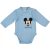 Disney Mickey elöl patentos hosszú ujjú body kék (44) 
