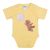 Rövid ujjú baba body cuki Mackó mintával sárga (50)