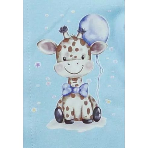 Hosszú ujjú pamut rugdalózó, zsiráf mintával (50)