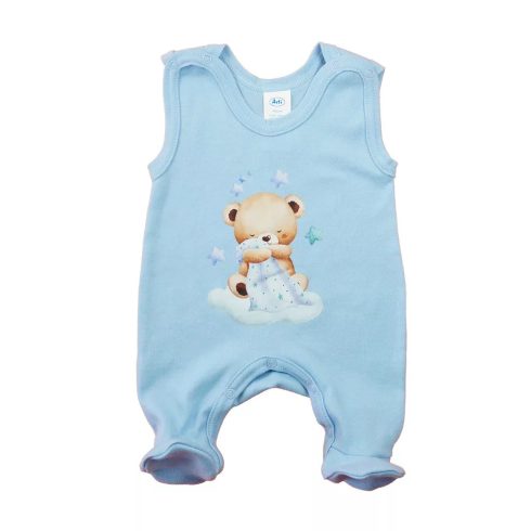 5 részes baba szett macis mintával kék (56)