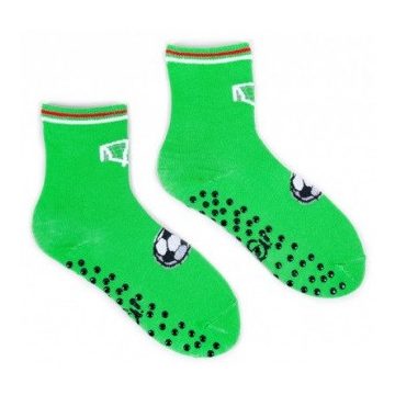 Yo! ABS Csúszásgátlós Zokni (17-19) - zöld focilabda