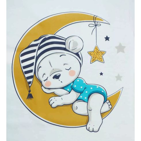 Ujjatlan tipegő hálózsák hold mintával kék 1 TOG (68-80)