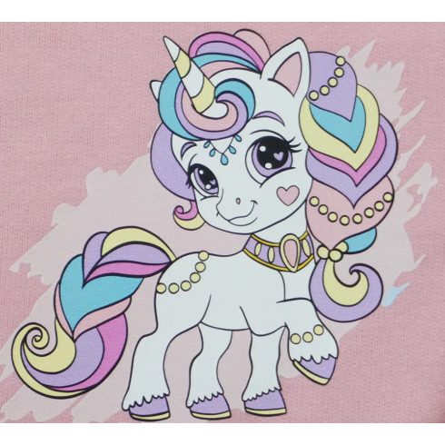 Belül bolyhos hosszú ujjú hálózsák - 2,5 TOG - Unikornis mintával (74)