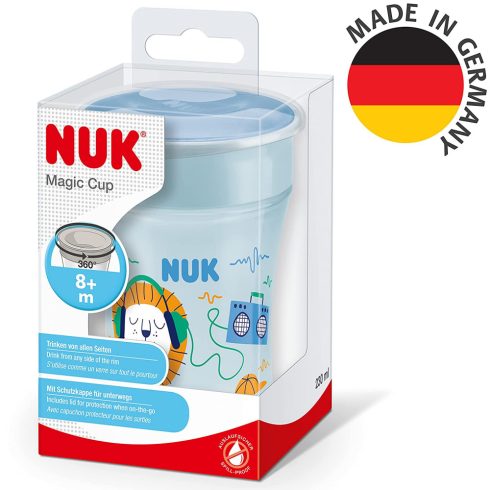 NUK MAGIC CUP varázslatos pohár 230ml - kék oroszlán  