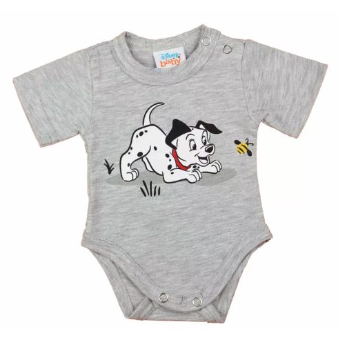 Rövid ujjú kisfiú body 101 kiskutya mintával (44) - szürke