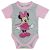 Disney Minnie rövid ujjú body (56) - szürke/rózsaszín 