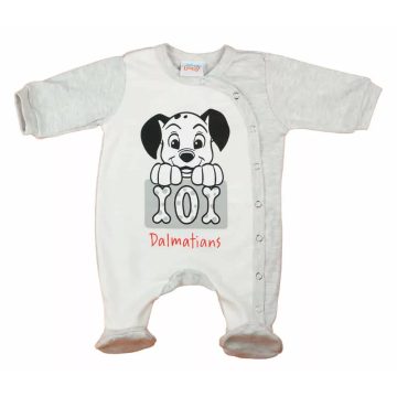   Pamut, elöl patentos kisfiú rugdalózó 101 kiskutya mintával  (62) - szürke