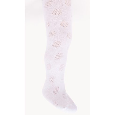 Yo! Baby harisnyanadrág fehér (68-74) - kör alakú mintával