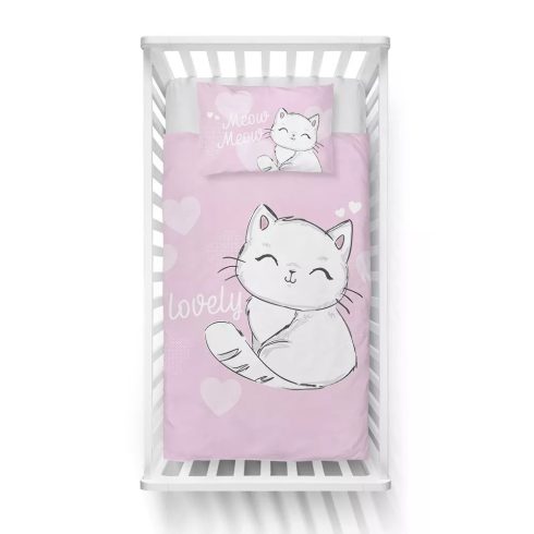 Pamut ágynemű huzat 90*120 cm - Cica