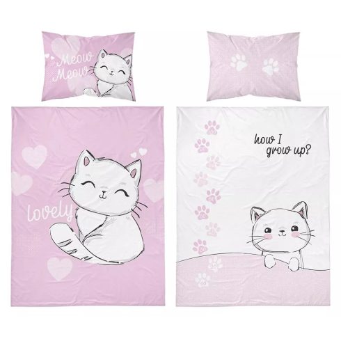 Pamut ágynemű huzat 90*120 cm - Cica