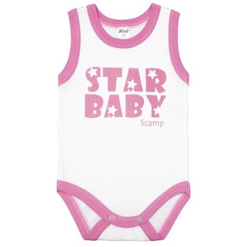 Scamp Ujjatlan baba kombidresz (74) - Star Baby pink