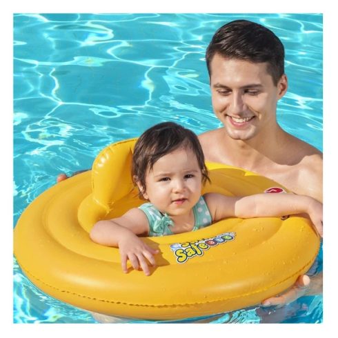 Bestway Swim Safe bébi beleülős sárga úszógumi 69cm