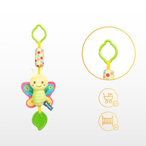 Sensillo plüss csörgő babakocsira - Pillangó