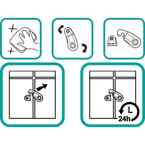 Zopa szekrényzár 2db - White/Grey