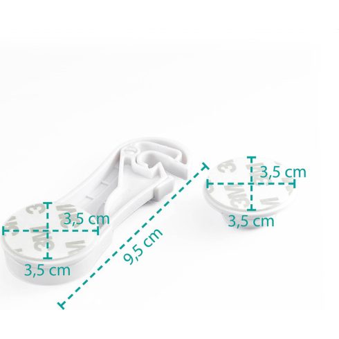 Zopa biztonsági szekrényzár 2 db - White
