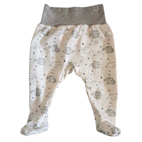 Pamut,mintás pocaknadrág (56) Szürke Elefánt