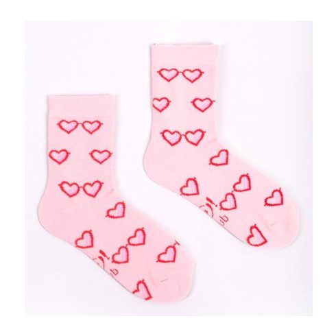Yo! zokni 23/26 rózsaszín szívek
