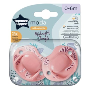 Tommee Tippee Moda játszócumi 2db 0-6hó - rózsaszín