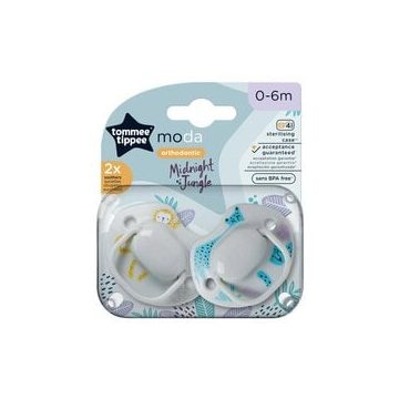 Tommee Tippee Moda játszócumi 2db 0-6hó - szürke