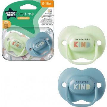 Tommee Tippee Anytime 2 db-os játszócumi 6-18 m - zöld