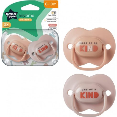 Tommee Tippee Anytime 2 db-os játszócumi 6-18 m - barna/bézs