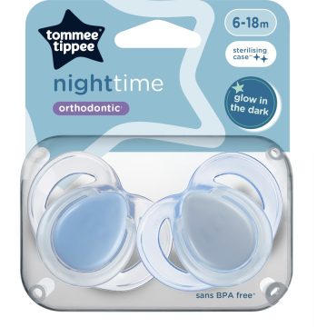 Tommee Tippee Night Time játszócumi 6-18 hó 2 db - kék