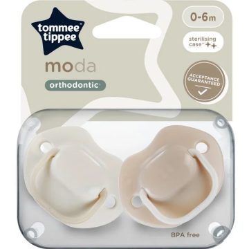 Tommee Tippee Moda játszócumi 2db 0-6hó - bézs/barna 