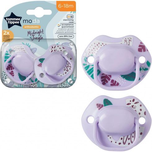 Tommee Tippee Moda játszócumi 2db 6-18hó - lila