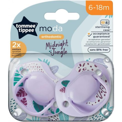Tommee Tippee Moda játszócumi 2db 6-18hó - lila