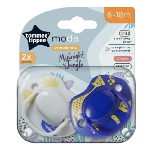 Tommee Tippee Moda játszócumi 2db 6-18hó - szürke/kék