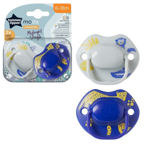 Tommee Tippee Moda játszócumi 2db 6-18hó - szürke/kék