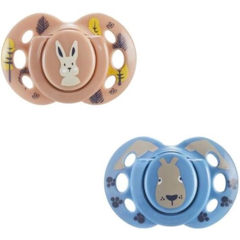 Tommee Tippee Fun Friends játszócumi 18-36 hó 2 db - bézs/kék