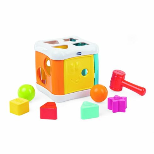 Chicco Sort&Beat 2in1 készségfejlesztő kocka kalapáccsal 9 hó+