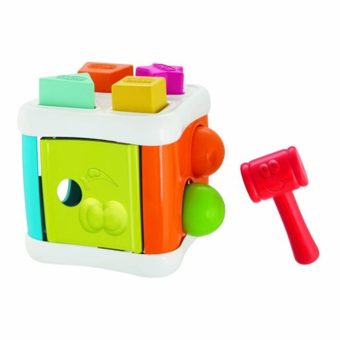 Chicco Sort&Beat 2in1 készségfejlesztő kocka kalapáccsal 9 hó+