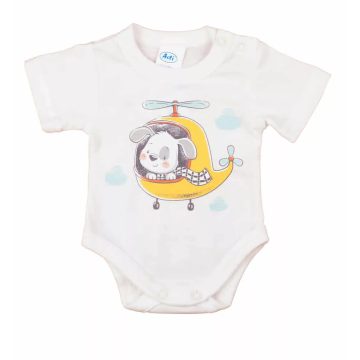   Rövid ujjú baba body cuki Helikopteres mintával (56) - nyers