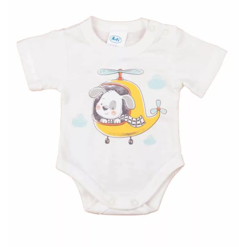 Rövid ujjú baba body cuki Helikopteres mintával (74) - nyers