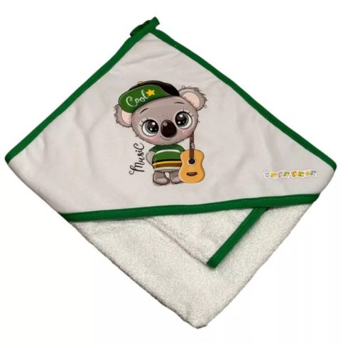 Babastar Frottir fürdőlepedő, fürdetőkesztyűvel 80*80 cm - Koala Gitárral
