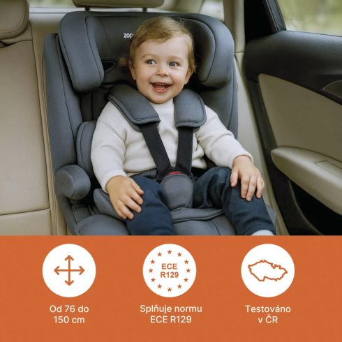 Zopa Alfa i-Size Isofix
gyerekülés 76-150cm - Grey