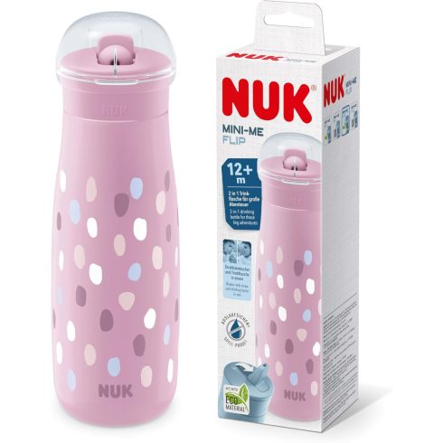NUK Mini-Me Flip 450ml Sport kulacs 12hó+ Rózsaszín 