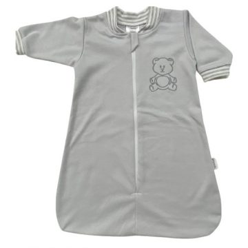   Hosszú ujjú pamut hálózsák hímzett (80) – Szürke Maci