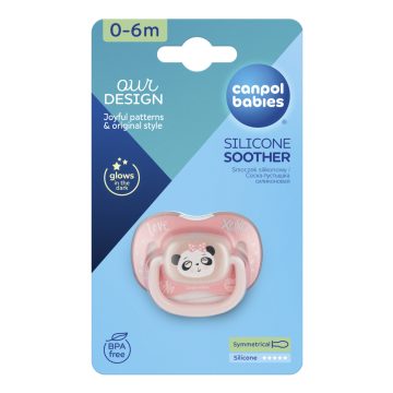   Canpol babies nyugtató szilikon cumi szimmetrikus 0-6 hó - panda
