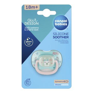   Canpol babies nyugtató szilikon cumi szimmetrikus 18 hó+ láma