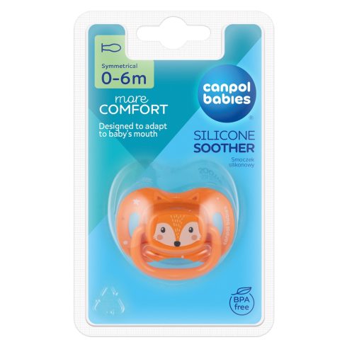 Canpol babies nyugtató szilikon cumi 0-6 hó - róka 