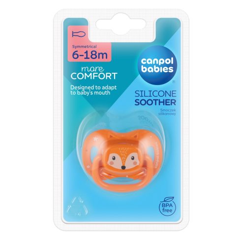 Canpol babies nyugtató szilikon cumi 6-18 hó - róka 