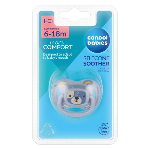 Canpol babies nyugtató szilikon cumi 6-18 hó - kutyus 