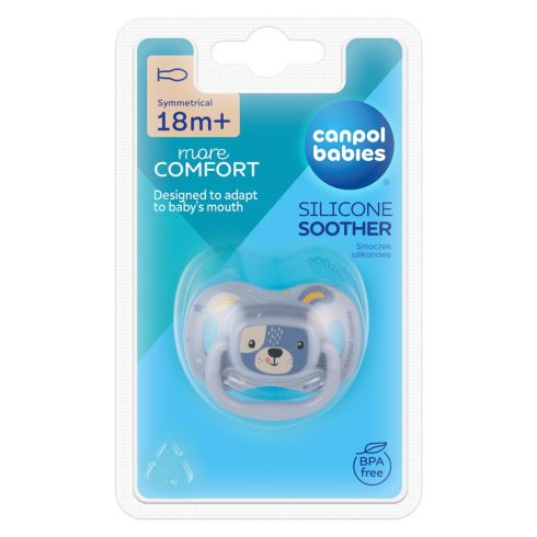 Canpol babies nyugtató szilikon cumi 18 hó + kutyus 