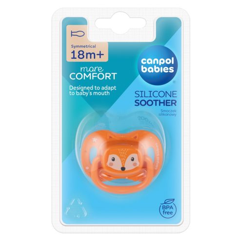 Canpol babies nyugtató szilikon cumi 18 hó + róka 