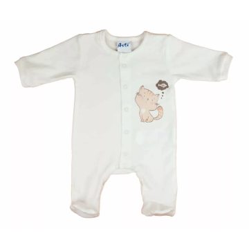   Biopamut hosszú ujjú elöl patentos rugdalózó (62) - cica