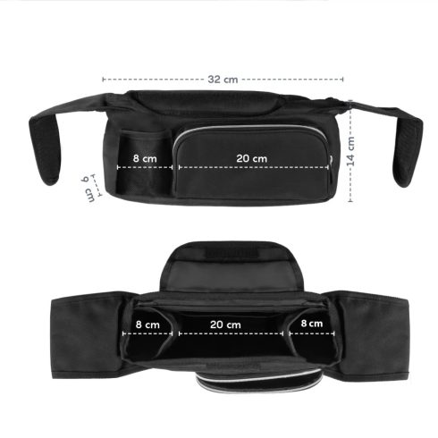 Zopa Deluxe rendező táska babakocsira - Black